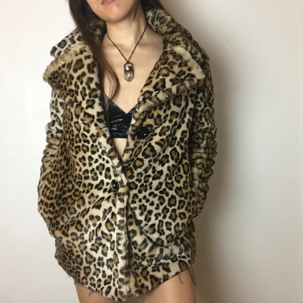 Leopard print coat
